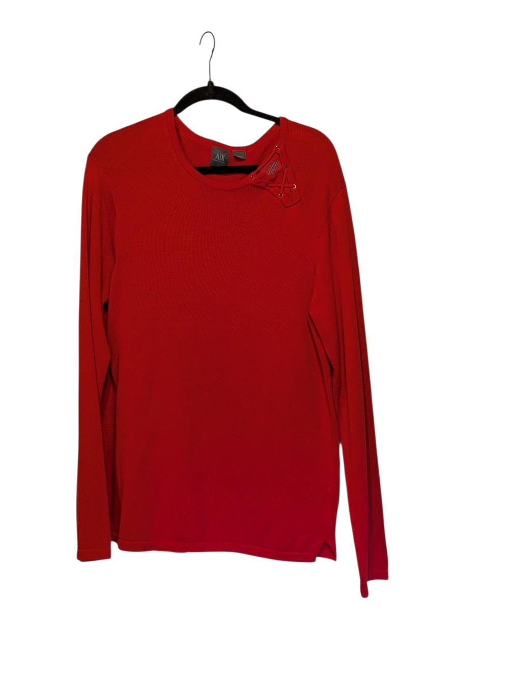 Armani Exchange Red Crewneck Sweater